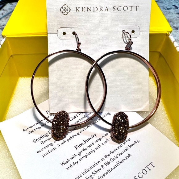 Kendra Scott Jewelry - NWT Kendra Scott Elora Earrings Chocolate & Chocolate Drusy EXTREMELY RARE!